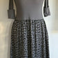 Leopard print dress with silk skirt