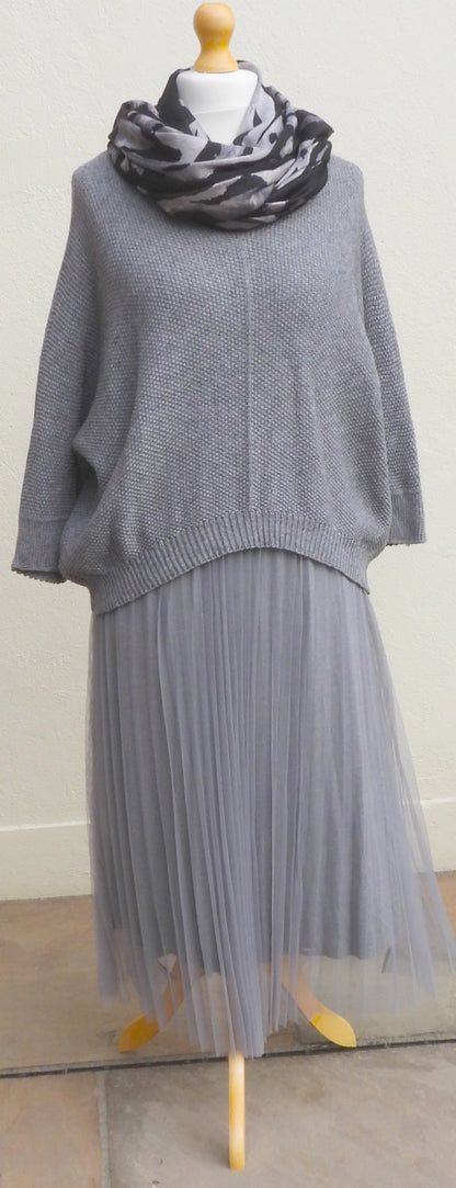 Pleated Skirt Dress and Jumper